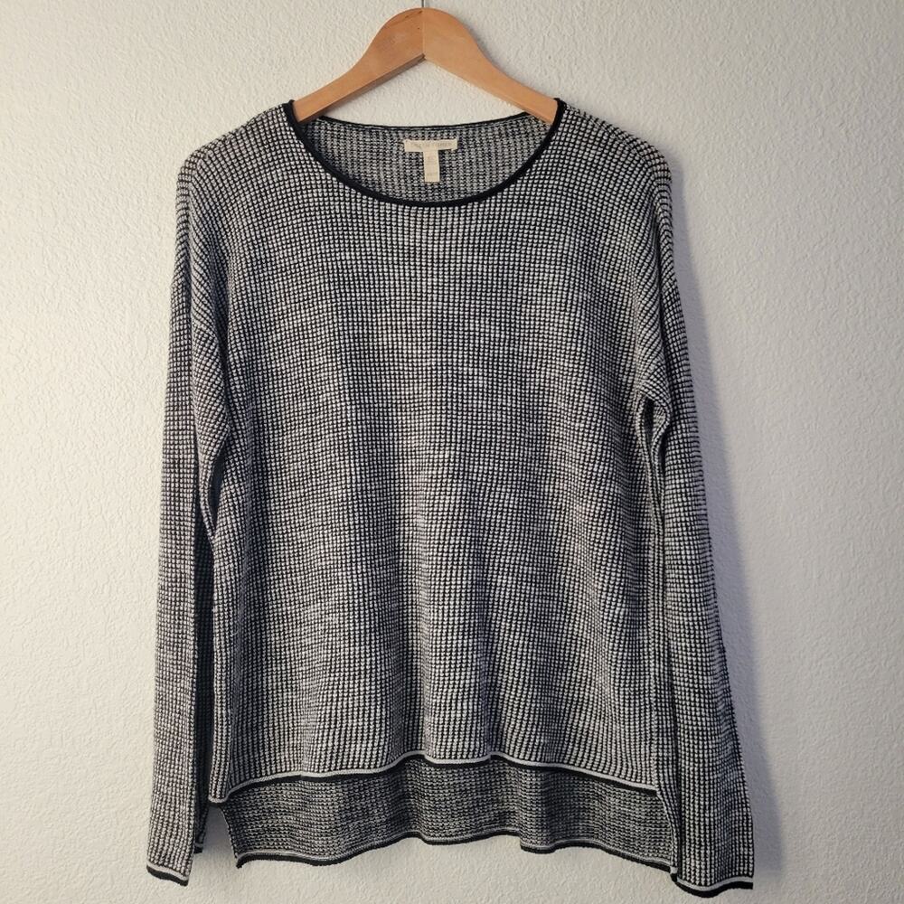Eileen Fisher Organic Linen and Cotton Boatneck Pullover Sweater / Top Size XS